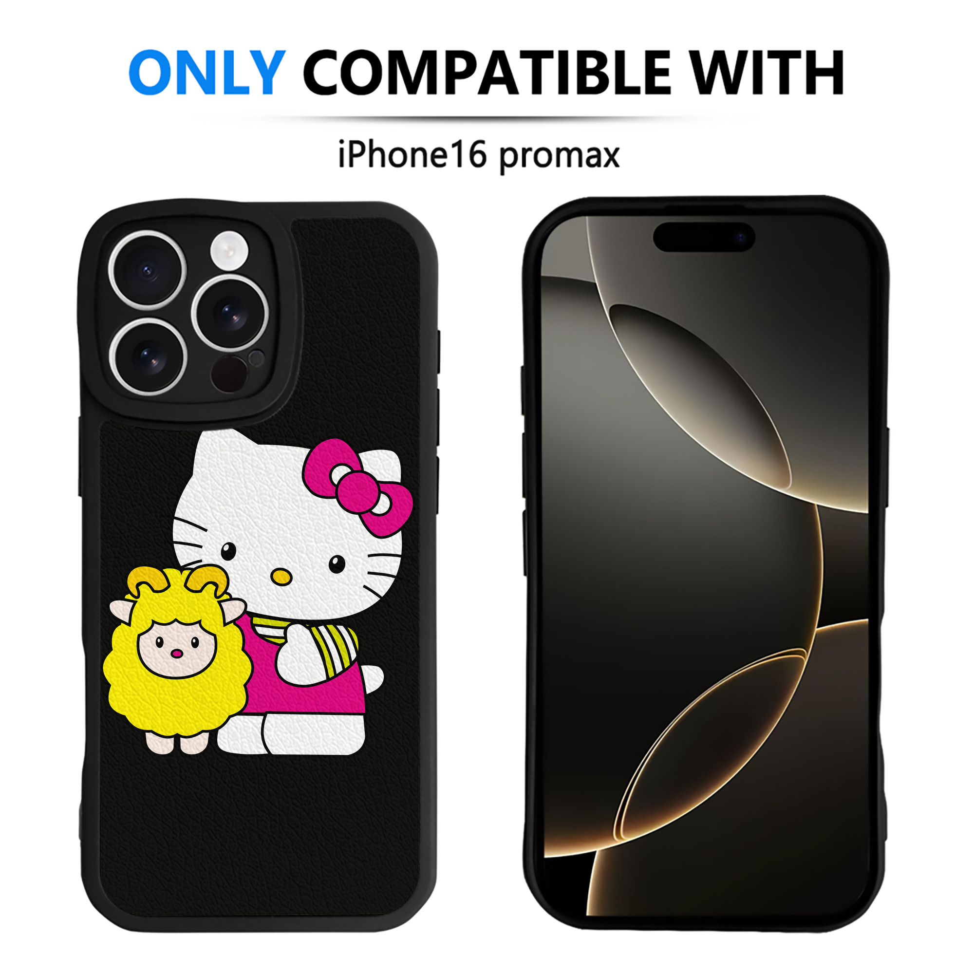 （画像用） Hello Kitty ハローキティ 【iPhone 16シリーズ対応】シリコンスマホケース（レザー調） 材質：シリコン
